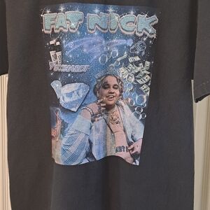 Fat Nick funny graphic tee shrit . Vintage style no rip no stains